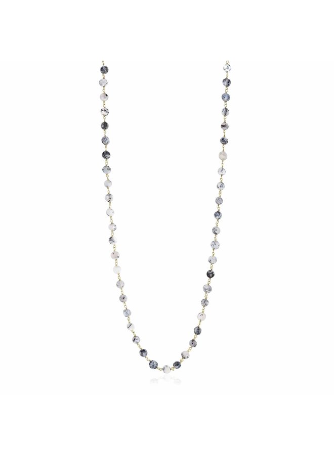 Diana Coin Dendrite Opal Necklace