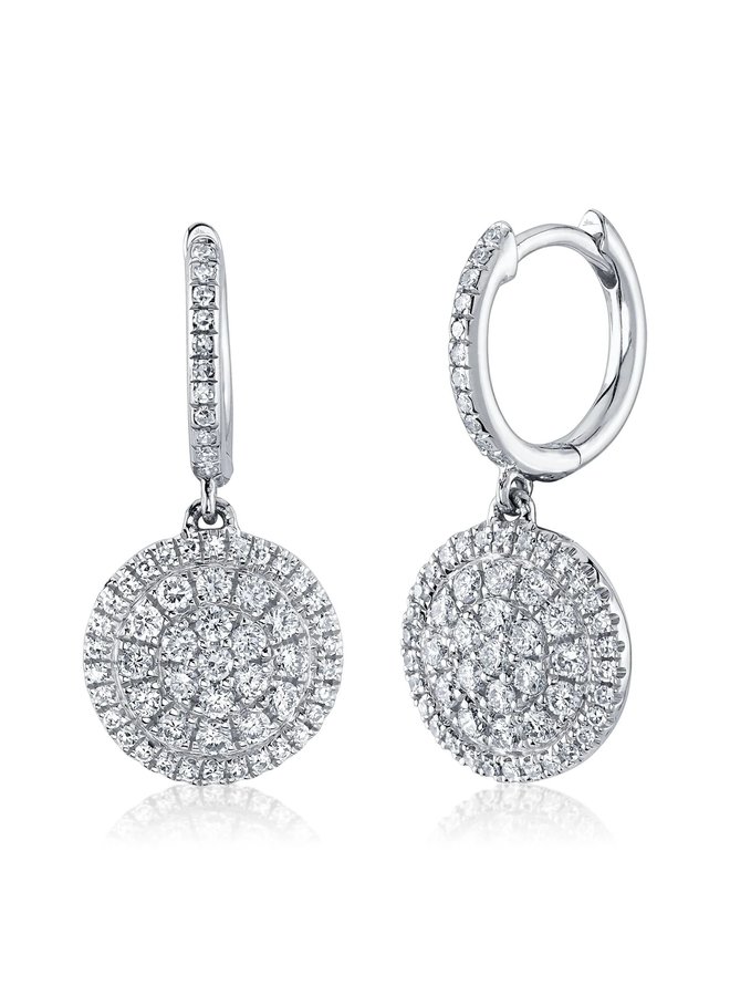 14KWG Diamond Circle Earring (0.61ct)