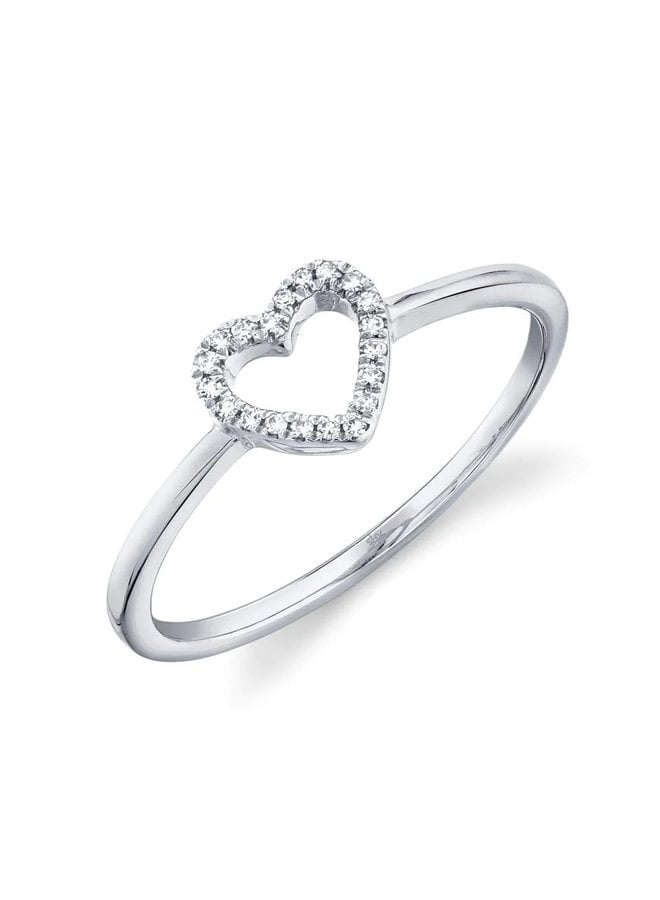 14KWG Diamond Heart Ring (0.04ct)