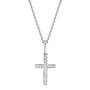 14WG Diamond Cross Necklace (0.06ct)