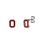 Ohio State Petite Block O Stud Earrings  Stainless Steel