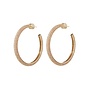 Pave Josephine Hoops - Gold