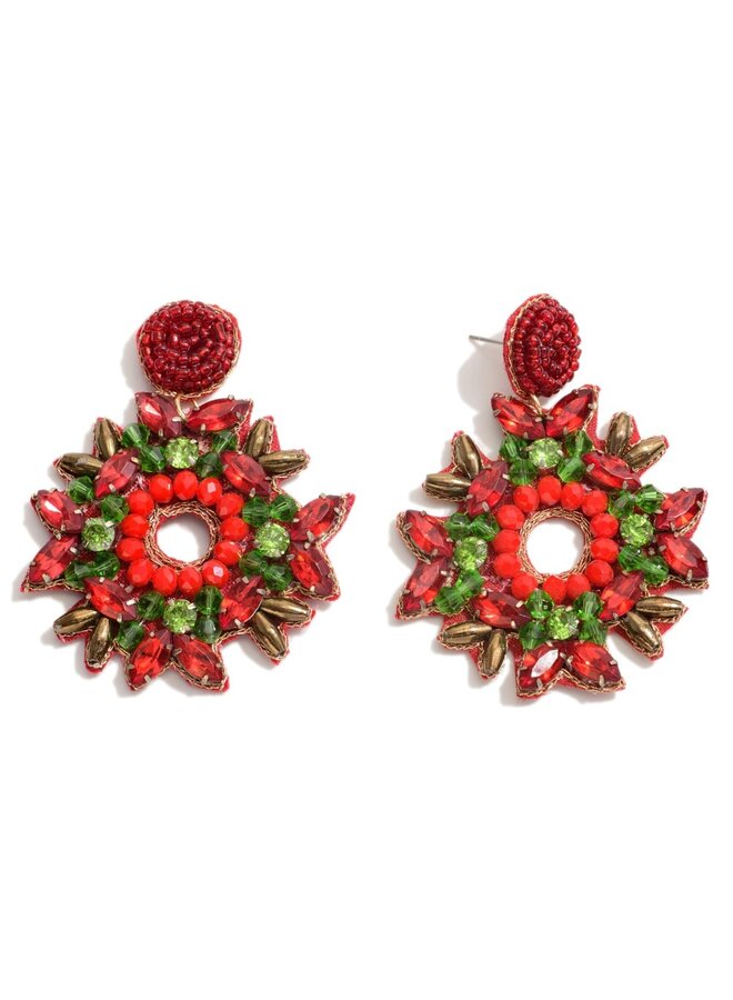 Bejeweled Wreath Earrings