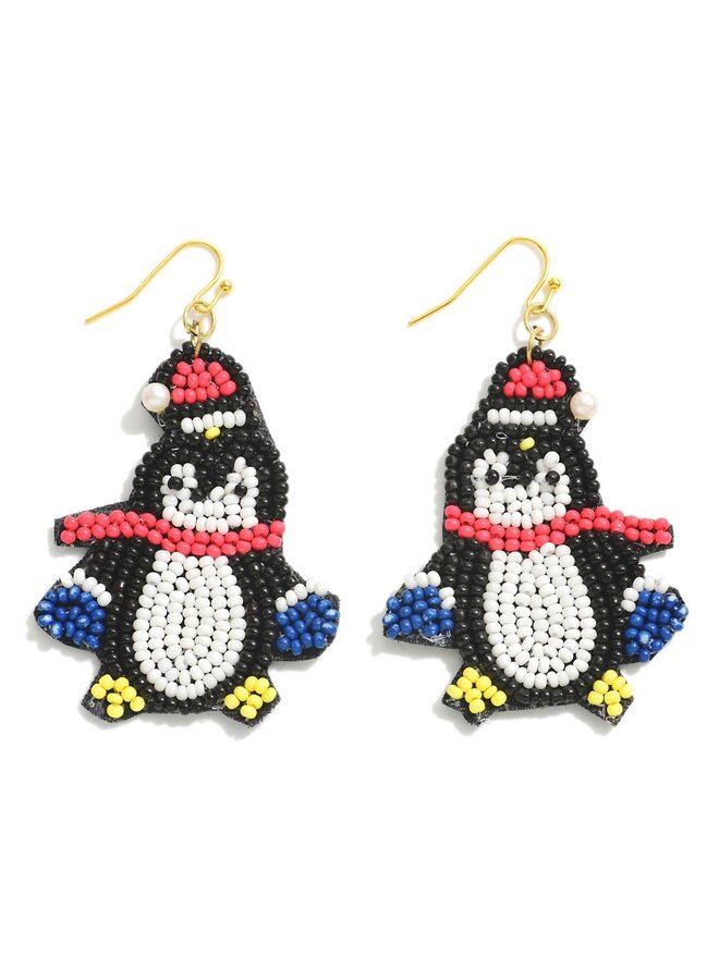 Skating Penguin Earrings