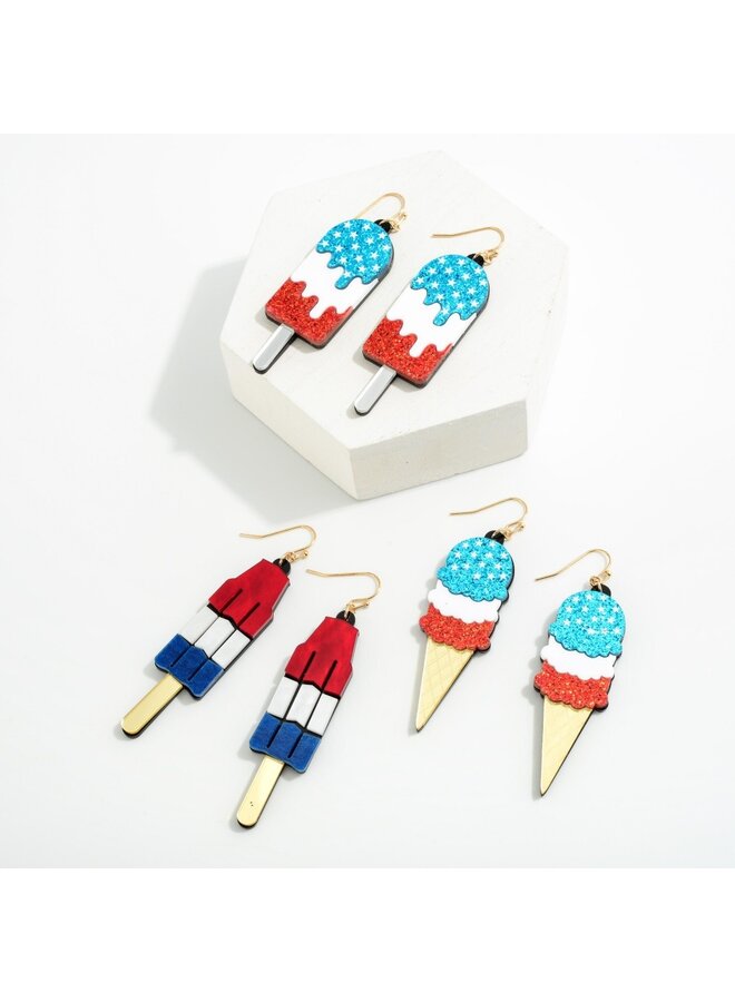 Americana Ice Cream Earrings