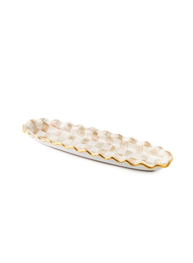 Parchment Check Hors d'Oeuvre Tray