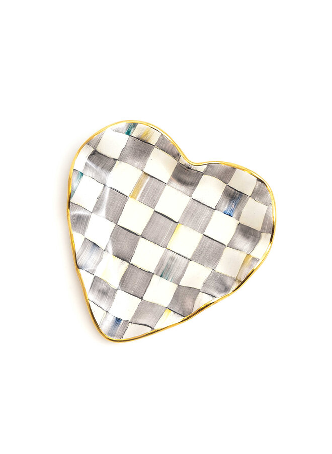 Sterling Check Heart Plate