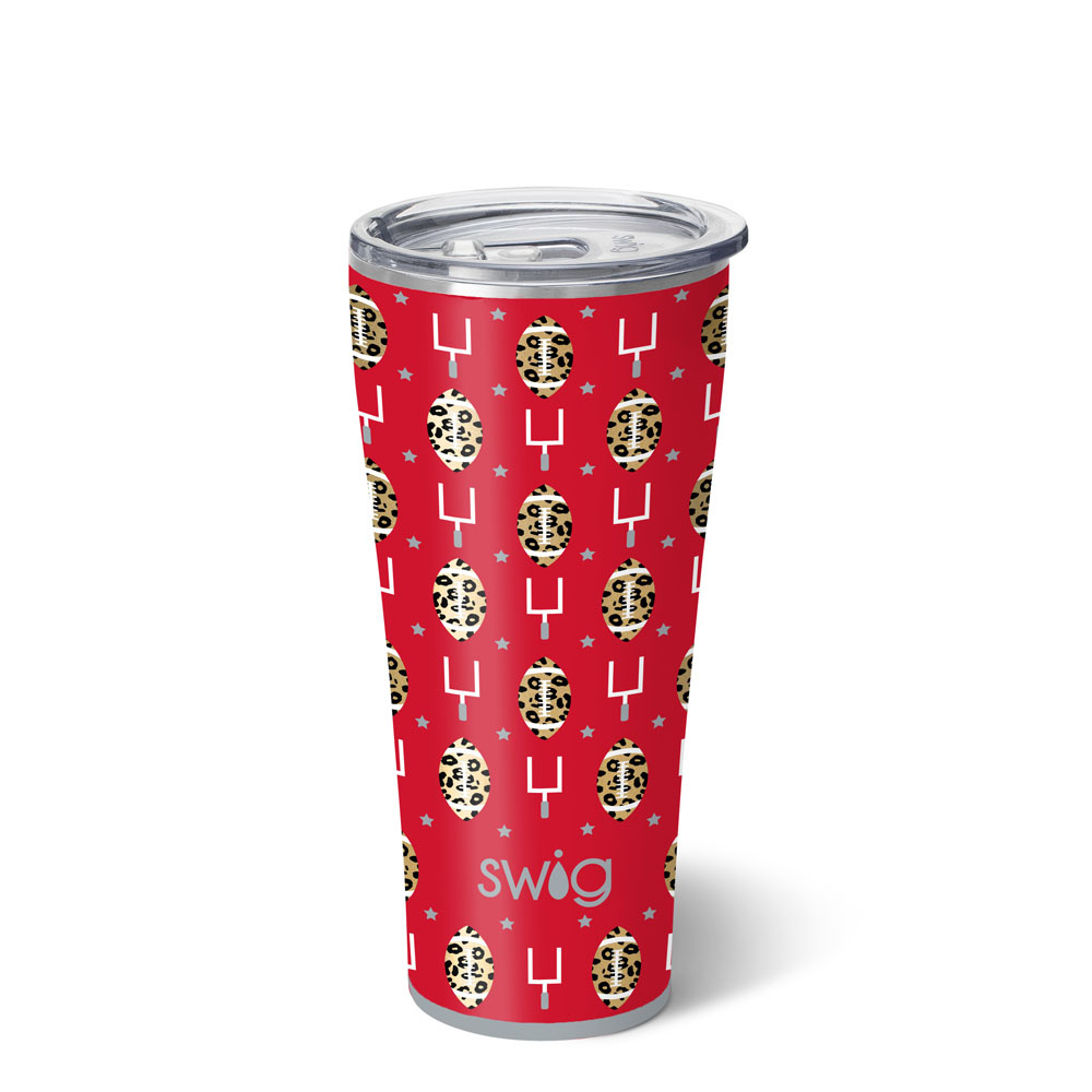 SWIG Swig Touchdown Red Grey Tumbler 32oz