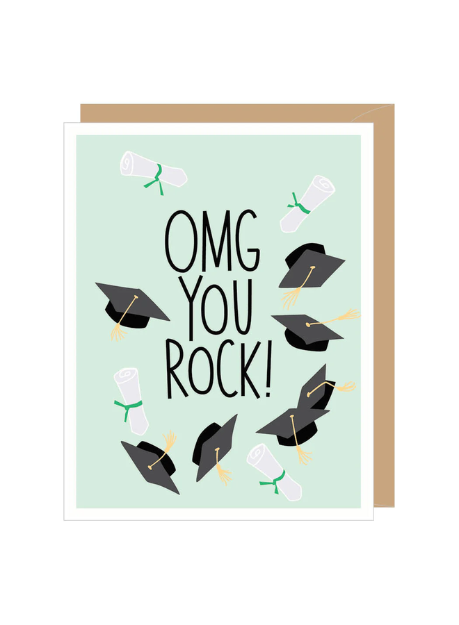 OMG You Rock Graduation Card