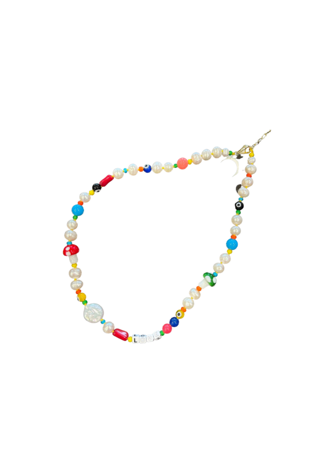 Painted Cherry Freshwater Pearl Necklace