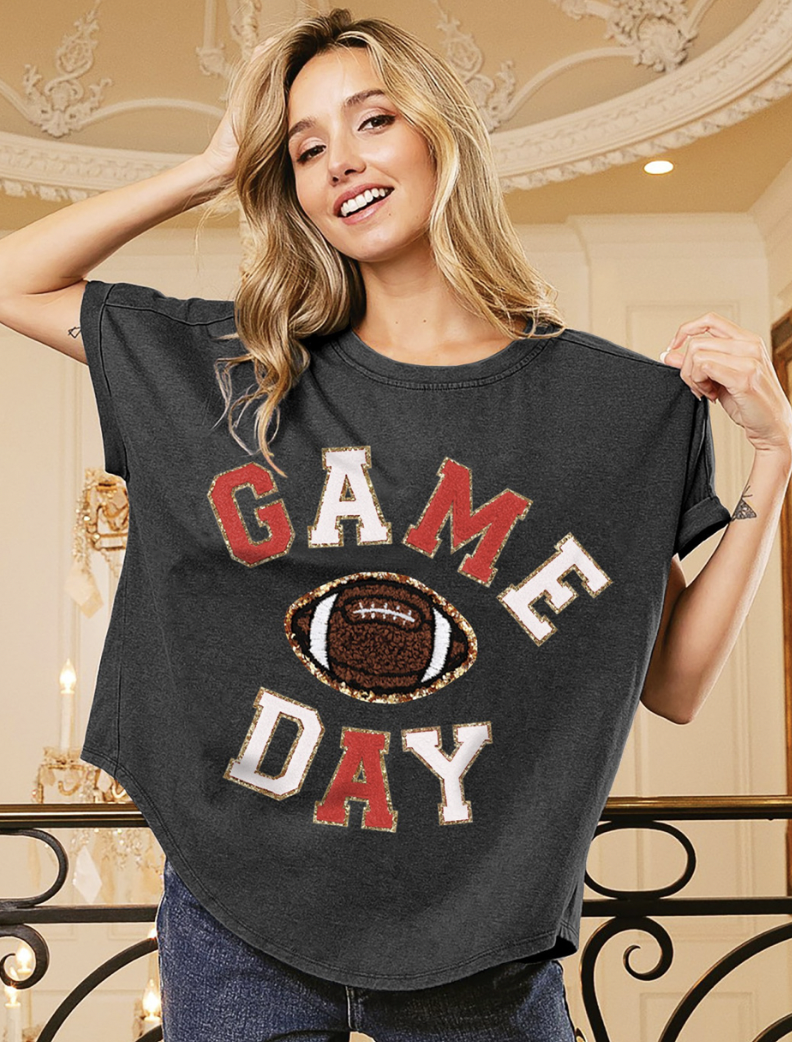 Game Day Varisty Letter Top - ivory & birch