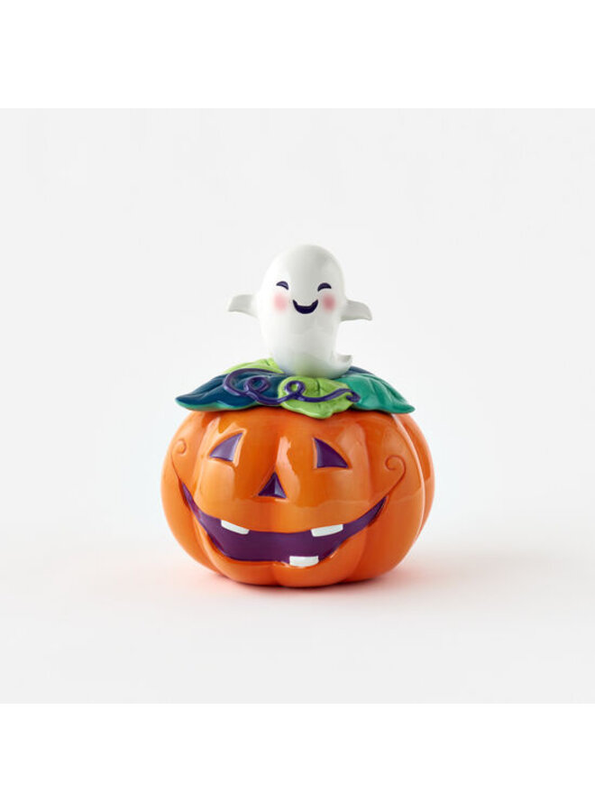 Pumpkin Ghost Candy Jar