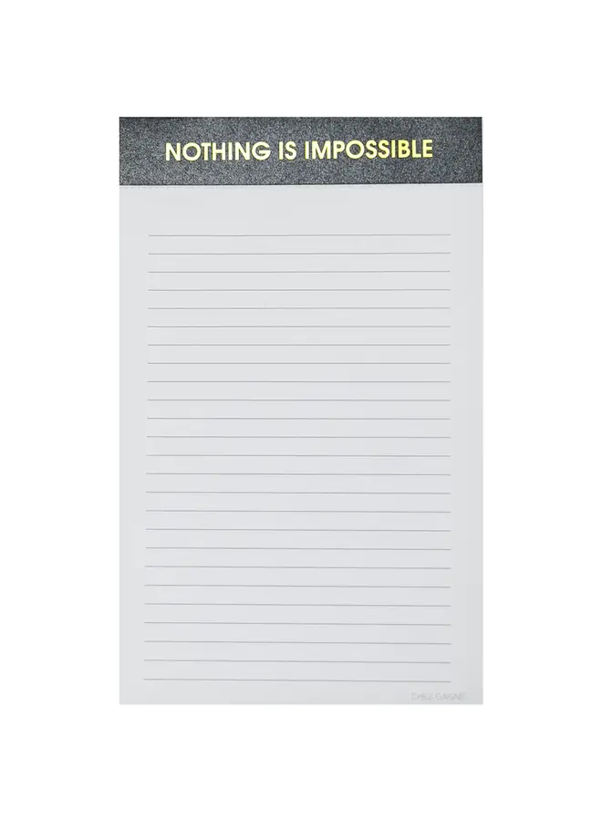 Nothing Is Impossible Notepad