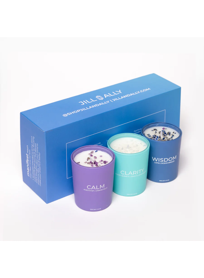 Chill Vibes - Crystal Candle Votive Trio