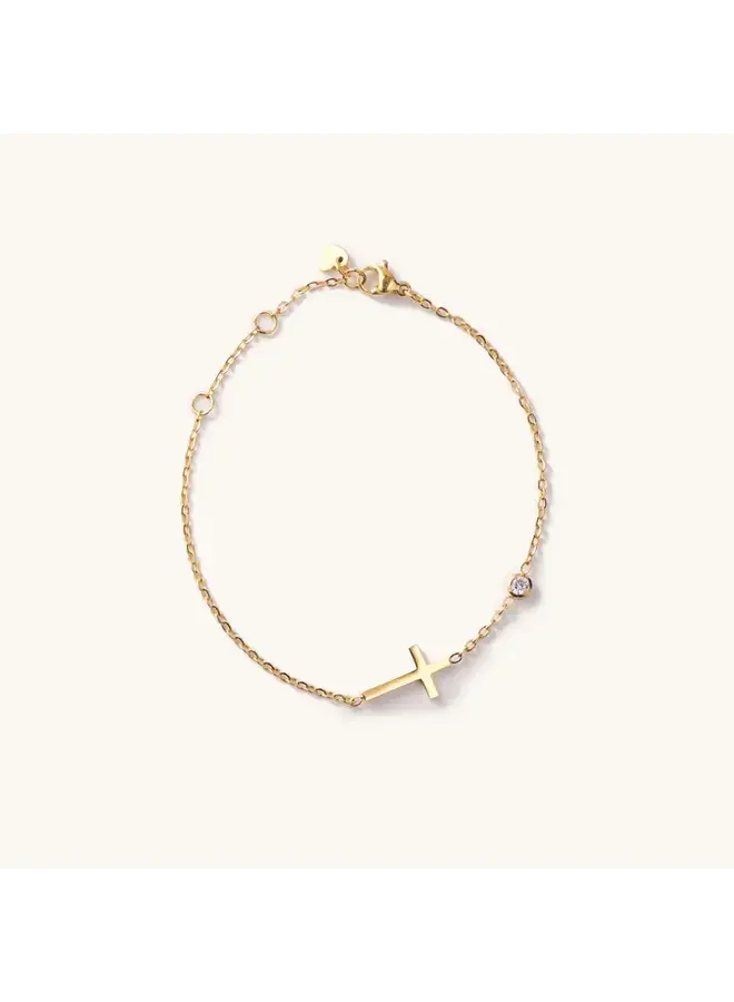 Martha Golden Cross Bracelet