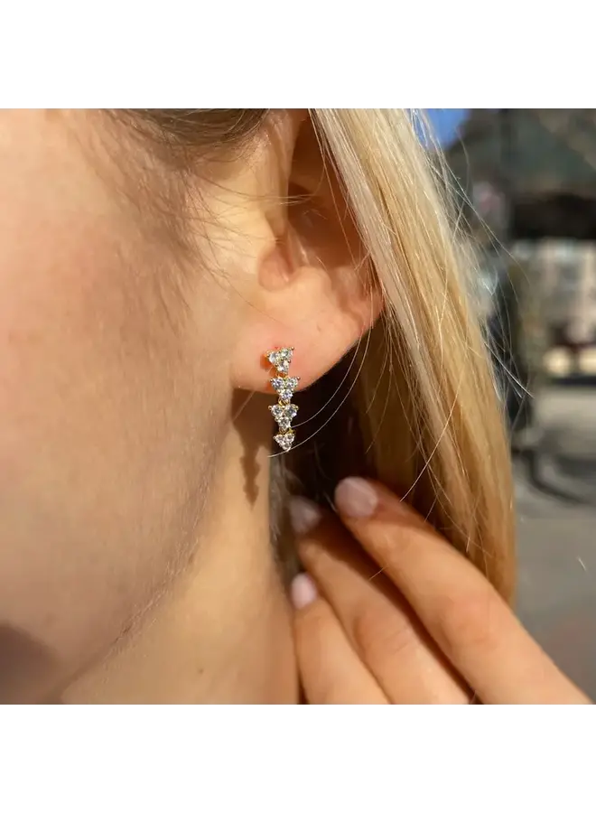 Harper Triangle Diamond Drop Earrings