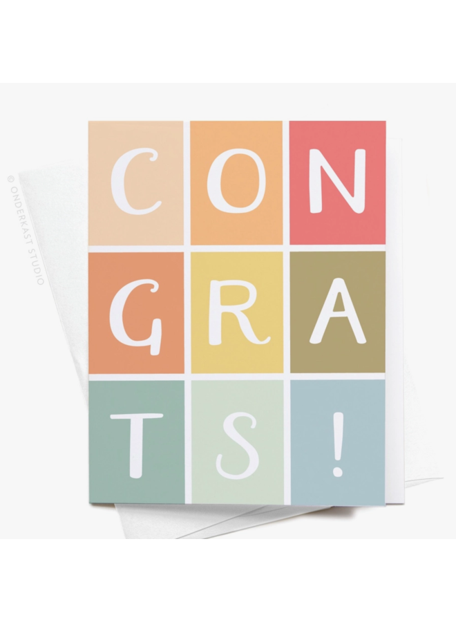 Congrats! Colorblocks Card