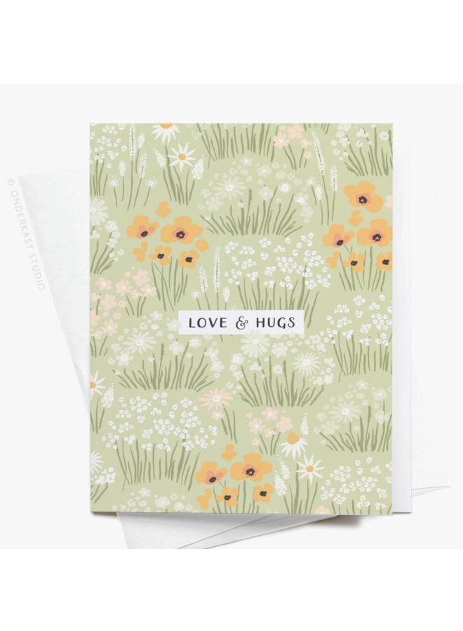 Love & Hugs Floral Card