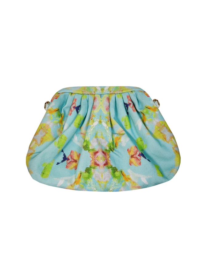 Stained Glass Turquoise Dumpling Clutch
