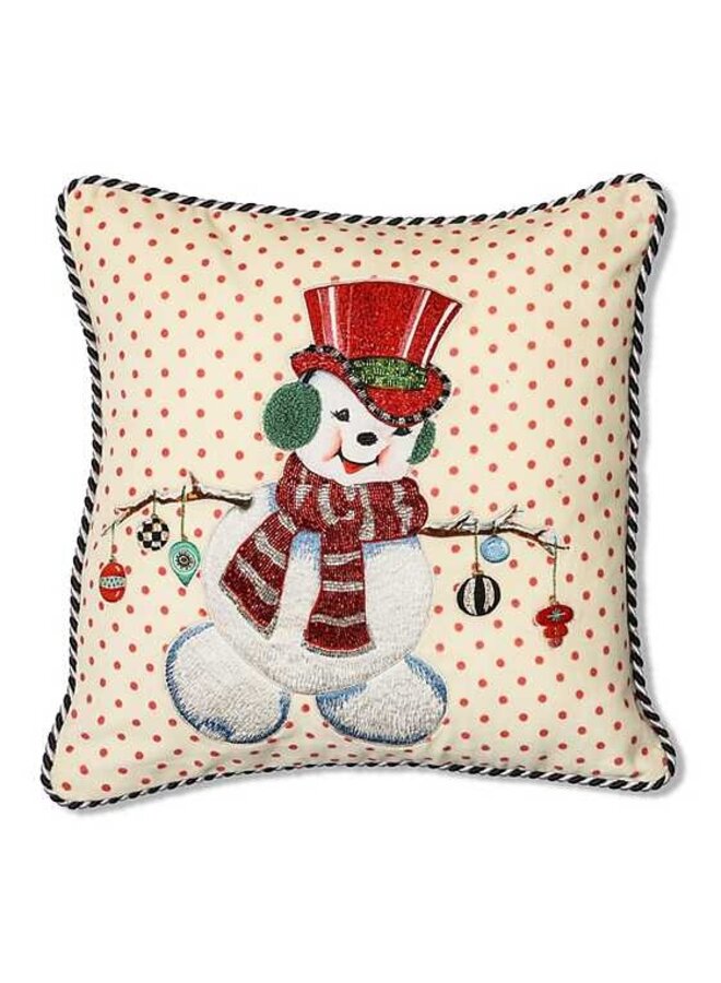 Kitschy Snowman Pillow