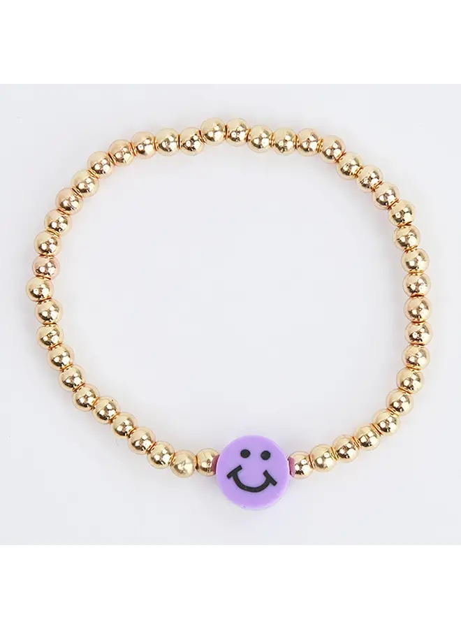 Beaded Happy Face Bracelet