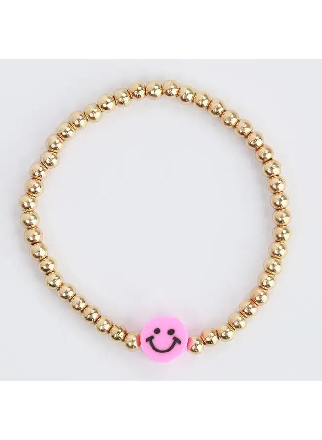 Beaded Happy Face Bracelet