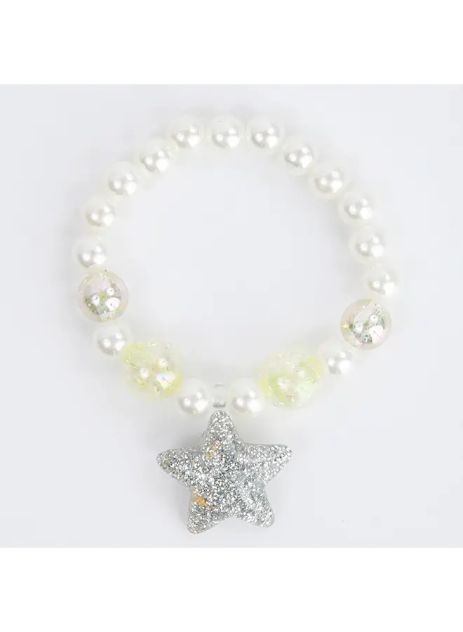 Pearl Glitter Star Bracelet