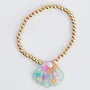 Sea Shell Gold Beaded Bracelet