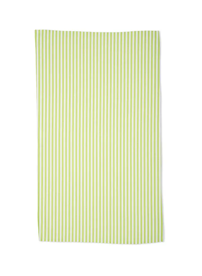 Summer Stripe Green Tea Towel