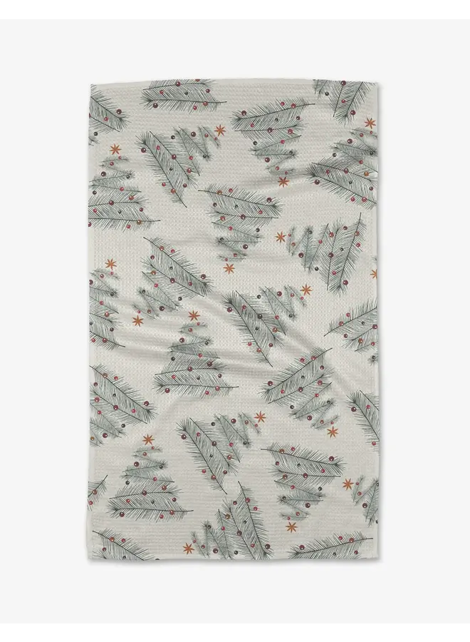 Classy Christmas Tea Towel - ivory & birch