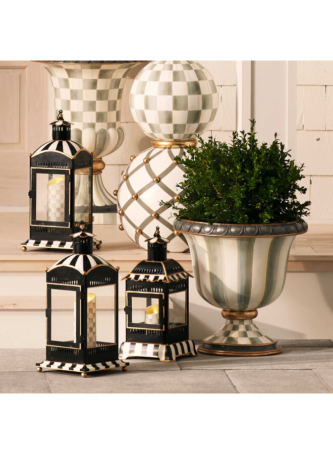 Sterling Check Flicker 9" Pillar Candle