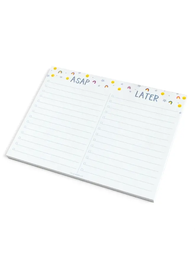 ASAP & Later Checklist Notepad