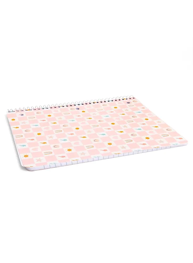 Checkerboard Icons Spiral Notebook