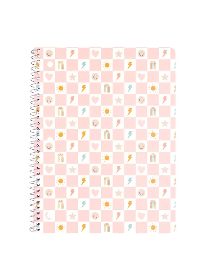 Checkerboard Icons Spiral Notebook