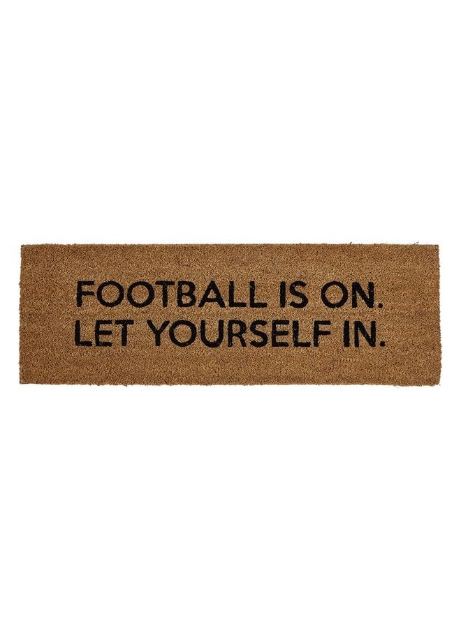 Football is on Door Mat