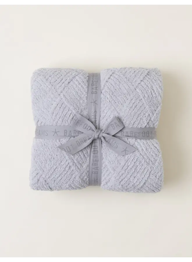 CozyChic Diamond Weave Blanket- Oyster