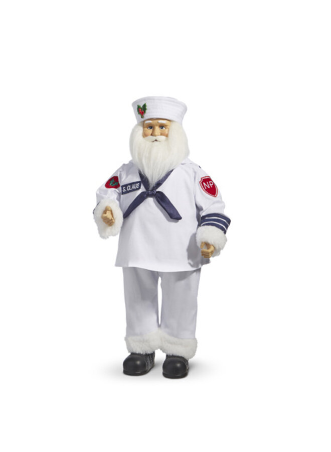 18" Navy Santa