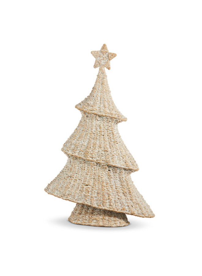 24.5" Whitewash Flat Woven Tree