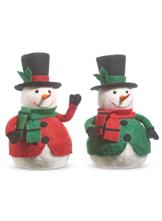 8 Felt Snowman Top Hat Ornament