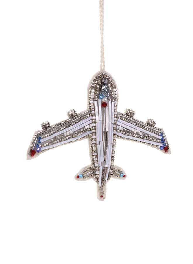 Beaded Airplane Ornament