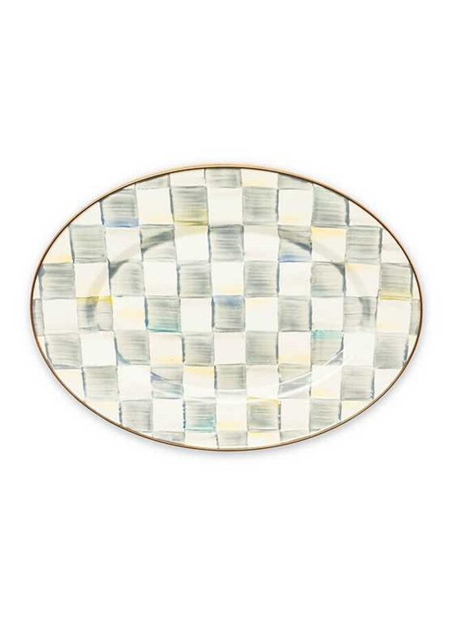 Sterling Check Small Oval Platter