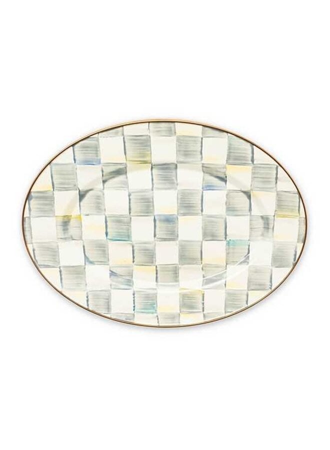 Sterling Check Small Oval Platter