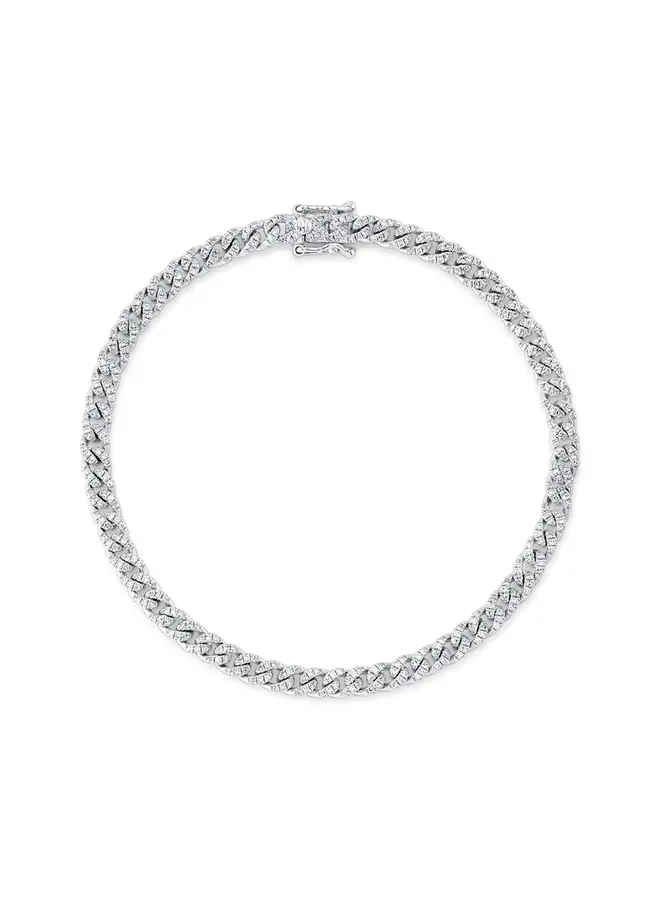 0.84ct 14KWG Diamond Link Bracelet