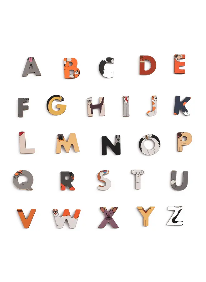 Dog Wooden Alphabet Puzzle