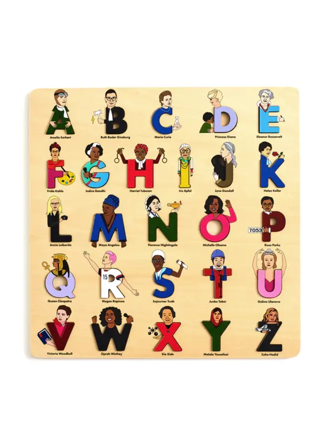 Lady Legends Wooden Alphabet Puzzle