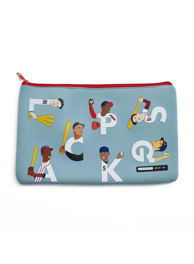 Baseball Legends Alphabet Neoprene Pencil Case