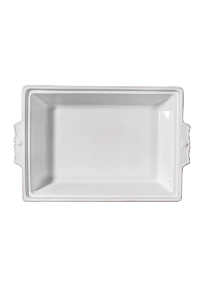 Berry & Thread 13" Rectangular Baker with Lid - Whitewash