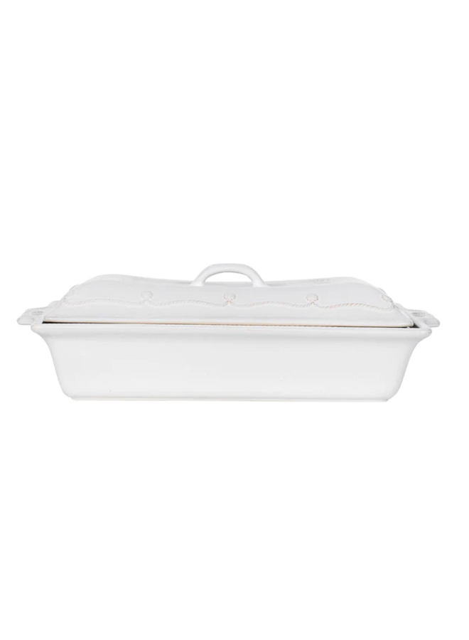 Berry & Thread 13" Rectangular Baker with Lid - Whitewash