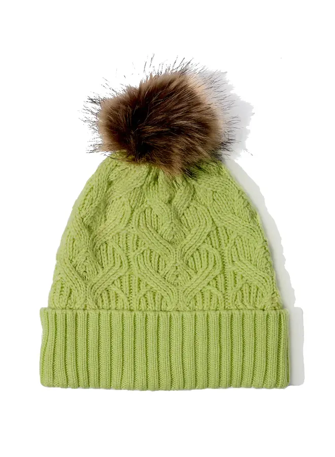 Loopy Cable Pom Hat