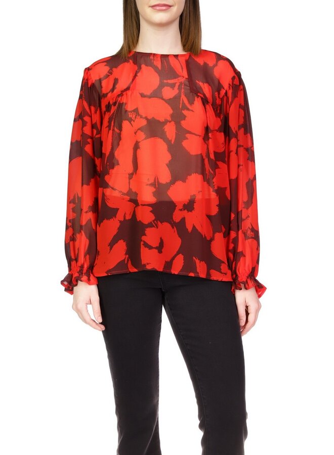 Ruffle Moment Blouse Brushed Floral